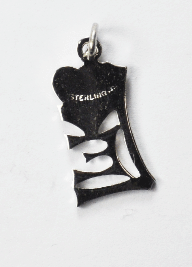 Sterling Griffith Red Heart Enamel Love Charm 21mm x 11mm