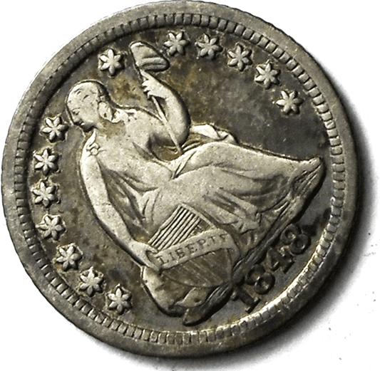 1848 O H10c Seated Liberty Silver Half Dime New Orleans