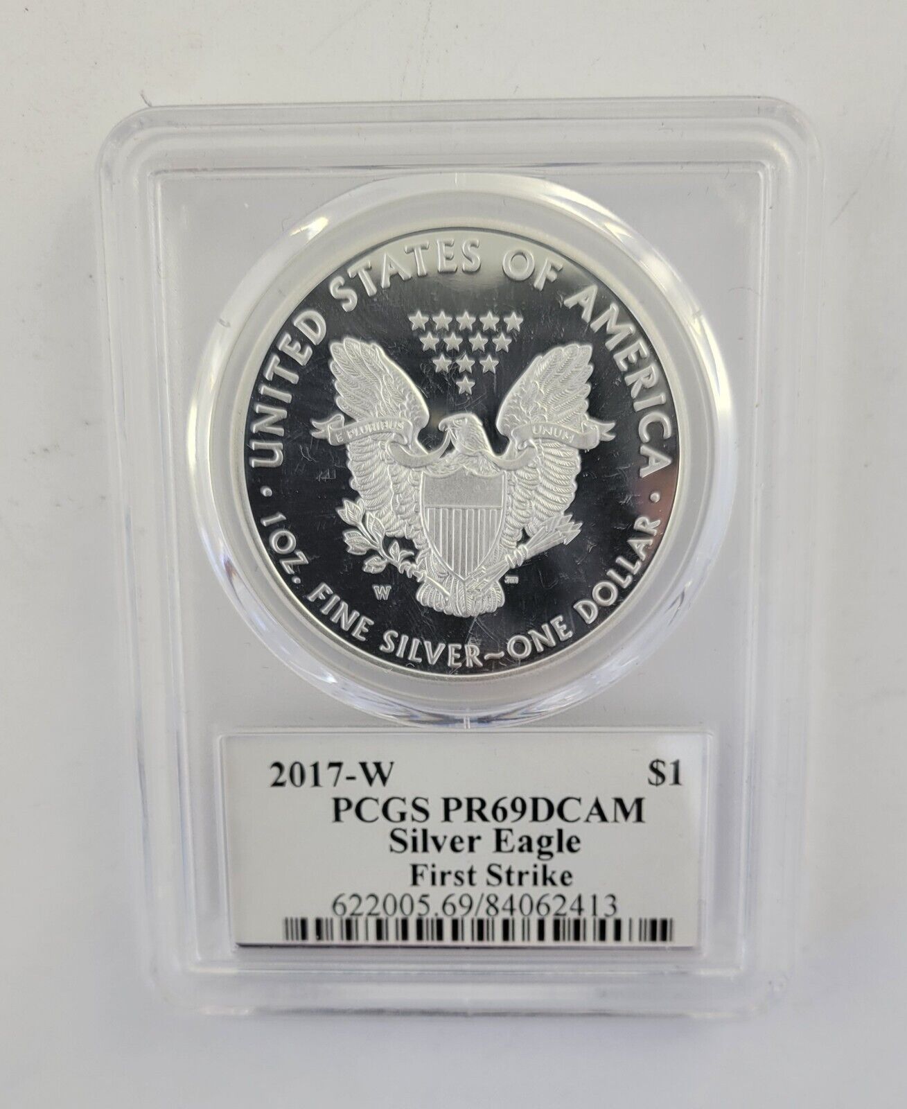 2017-W Silver Eagle PCGS PR69 DCAM First Strike. 999 Fine Silver 1oz. Dollar