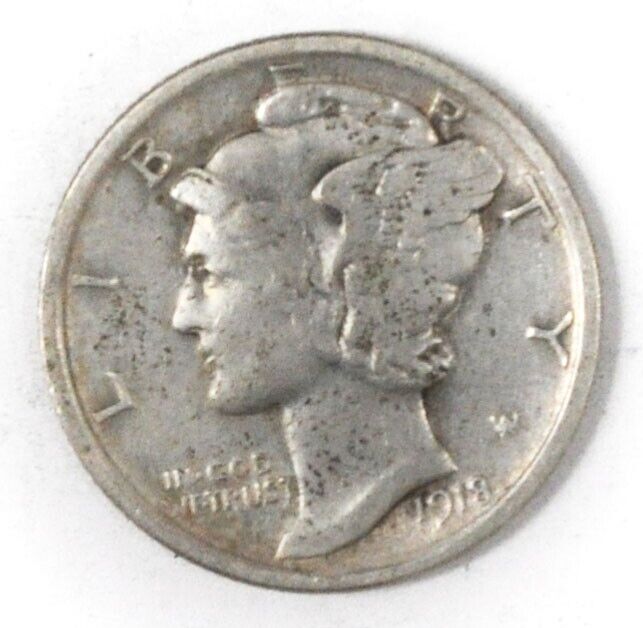 1918 D 10c Mercury Silver Dime Rare Ten Cents Denver