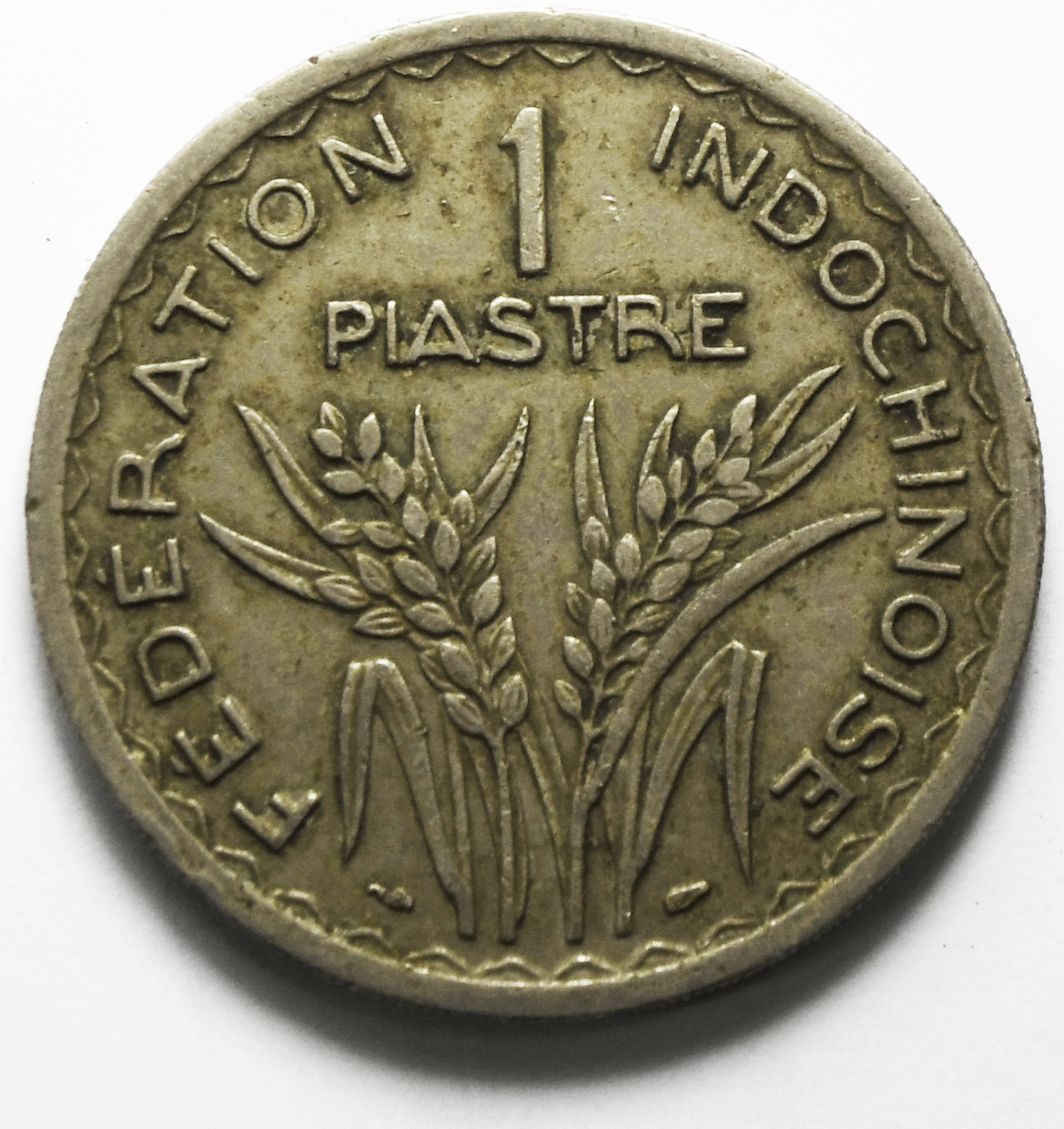 1947 French Indo-China Piastre Copper Nickel Coin