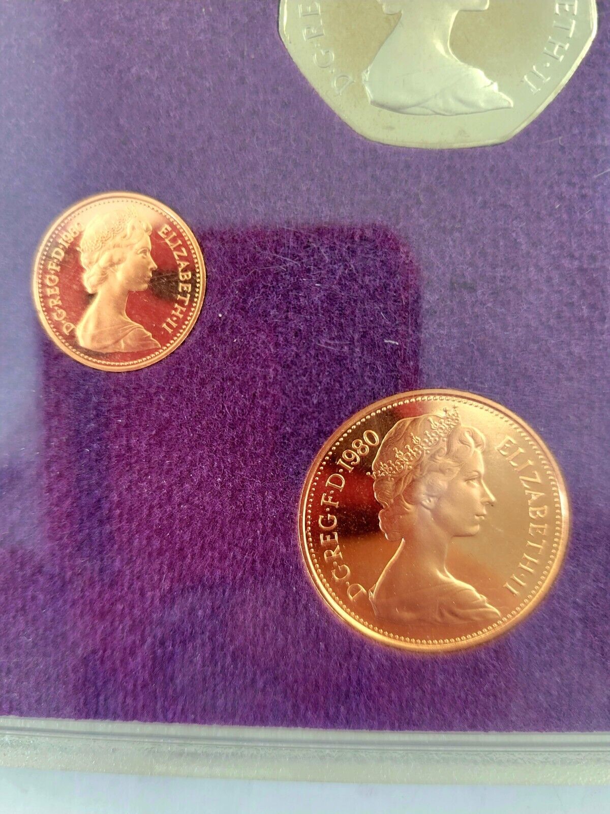 1980 United Kingdom 6pc Decimal Coin Set w/Mint Token Northern Ireland