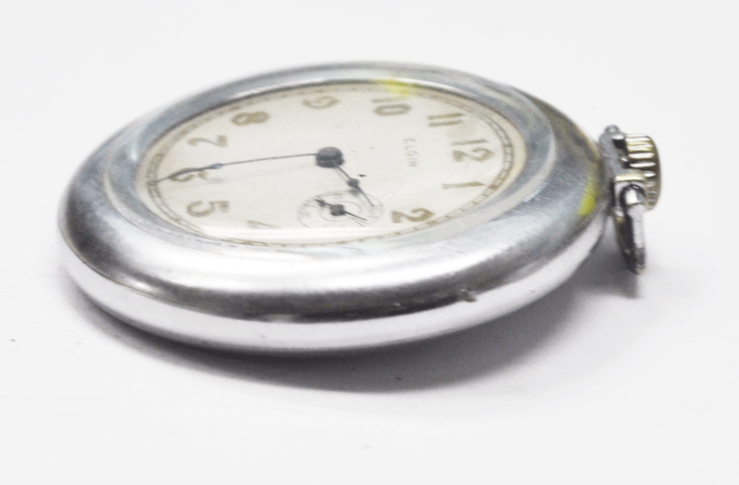1909 Elgin Size 6 Grade 295 Pocket Watch Oversized Case 3 O'clock Second Hand