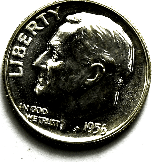 1956 10c Roosevelt Proof Silver Dime Ten Cents