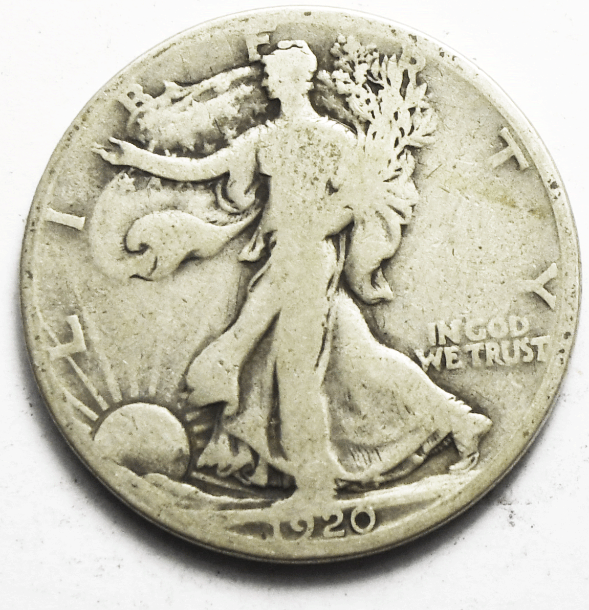 1920 S 50c Walking Silver Half Dollar Fifty Cents San Francisco