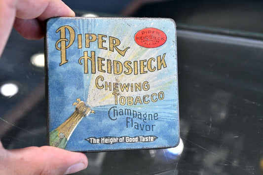 Piper Heidsieck Chewing Tobacco Champagne Flavor Tin Container 3" x 3" x 1/2"