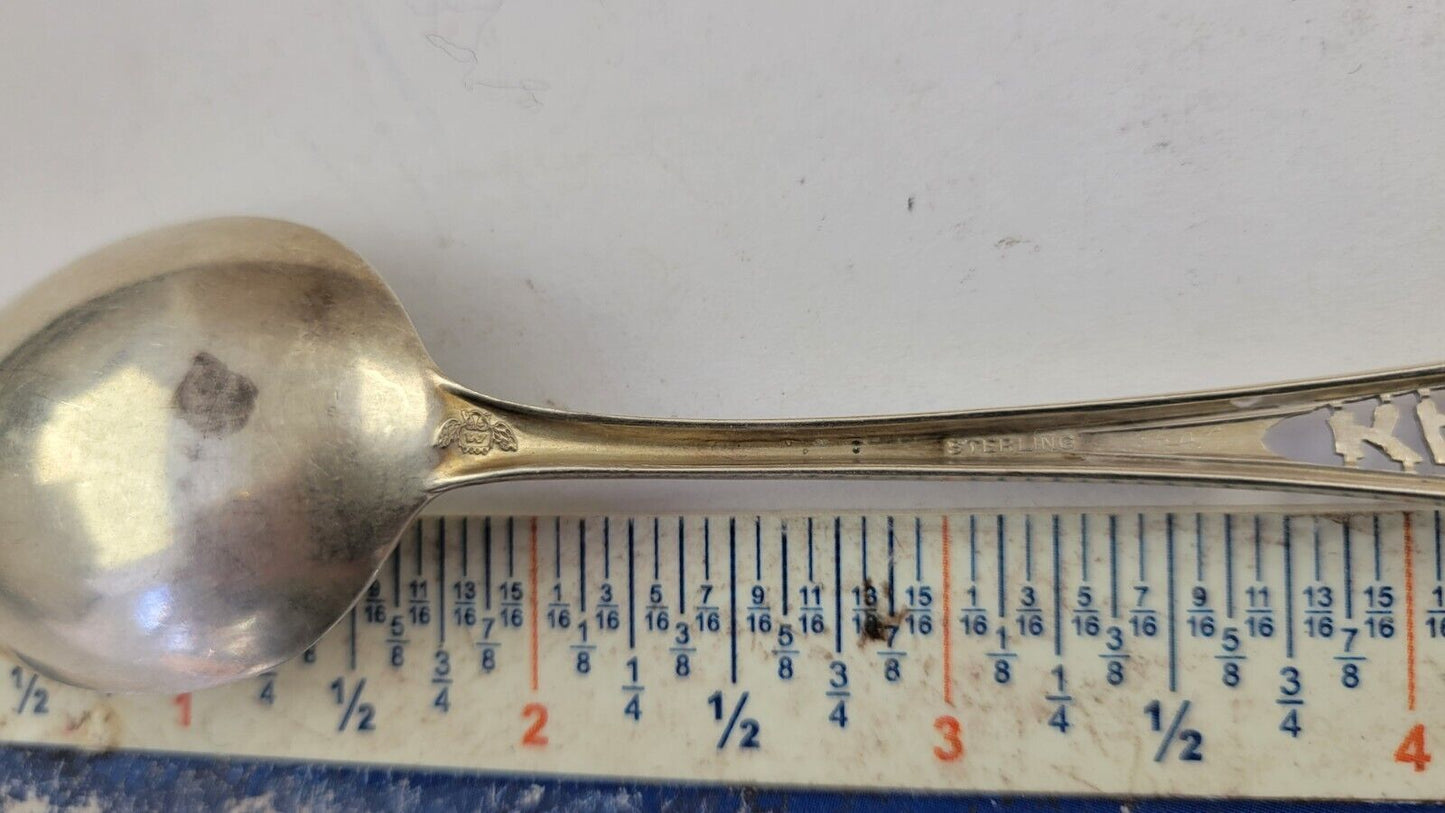 Kansas City Mo KS  5 1/2" Sterling Silver  Souvenir Spoon .42oz by Weidlich