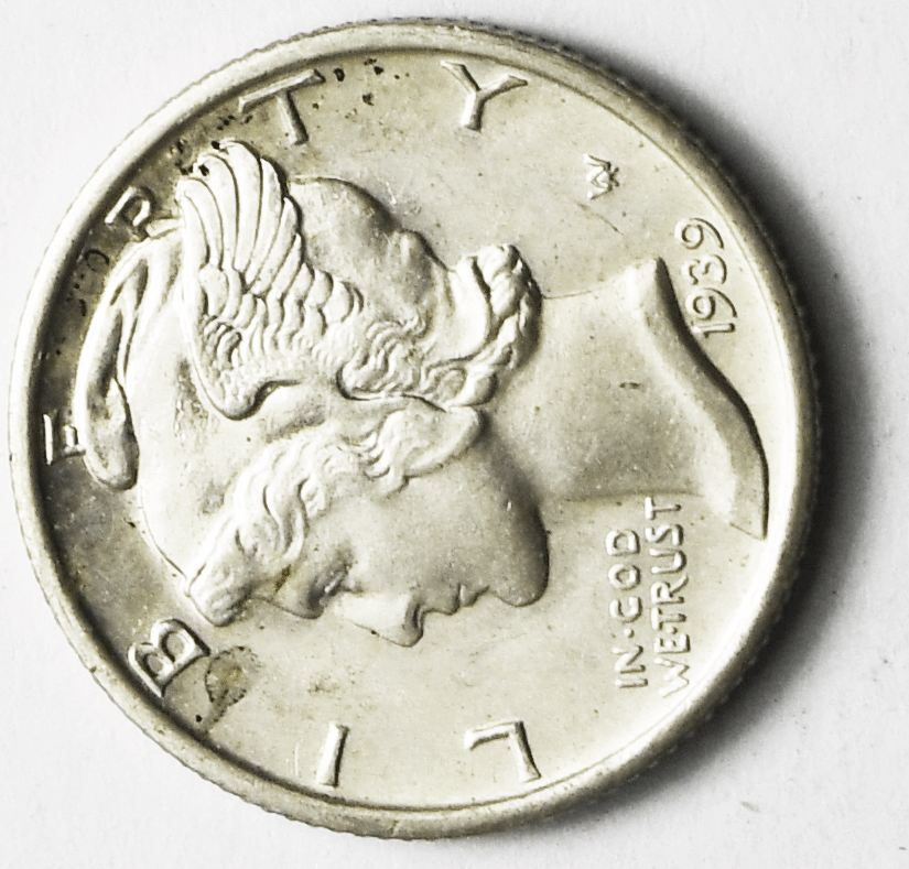 1939 S 10c Mercury Silver Dime Rare Ten Cents San Francisco Uncirculated