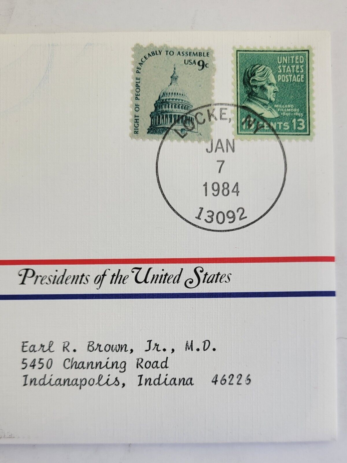 M Fillmore Presidential Covers Medal Postal Commemorative Society Gold Plated