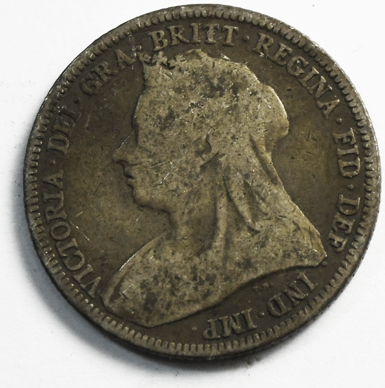 1893 Great Britain One Shilling Silver Coin KM# 780