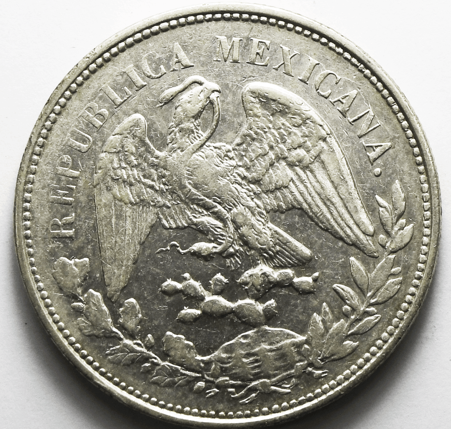 1902 Mo AM Mexico Second Republic Un Peso Silver Coin KM# 409.2