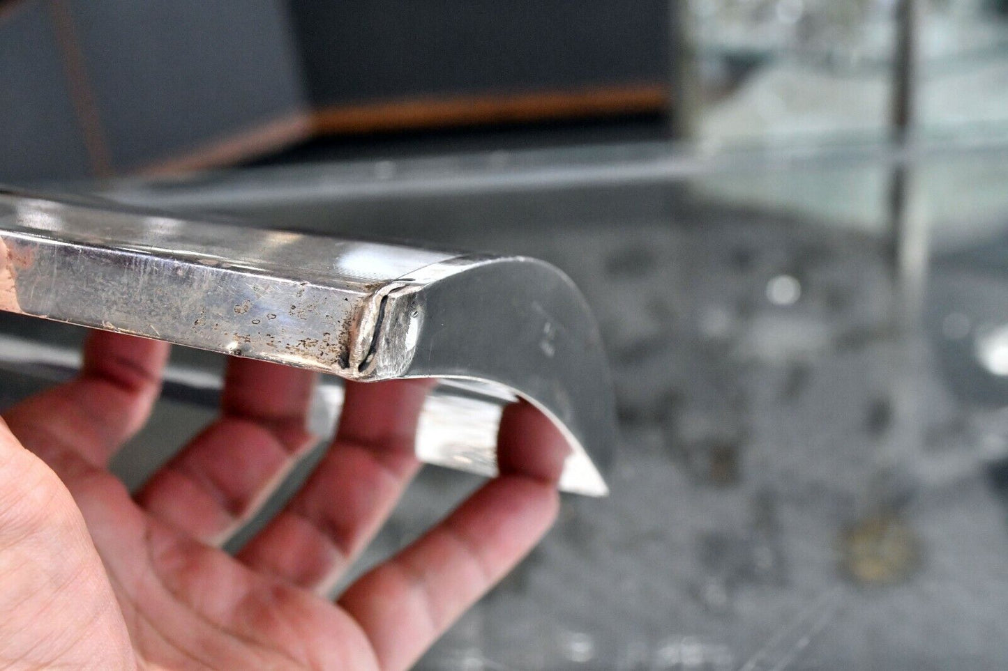 Solid Sterling by International Pint Gentleman's Flask 10.5 oz. Art Deco 8 7/8"