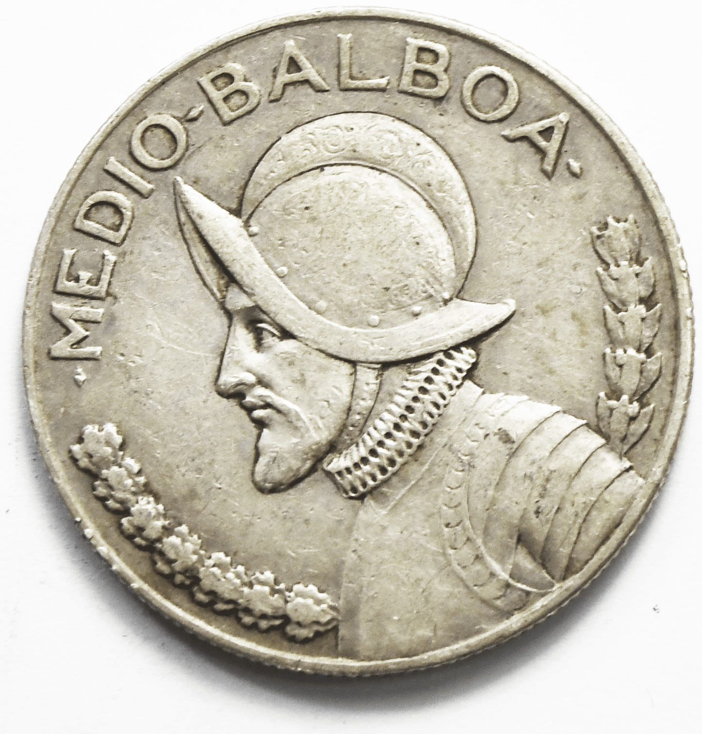 1932 Panama 1/2 Half Balboa Silver Coin KM# 12.1 Low Mintage