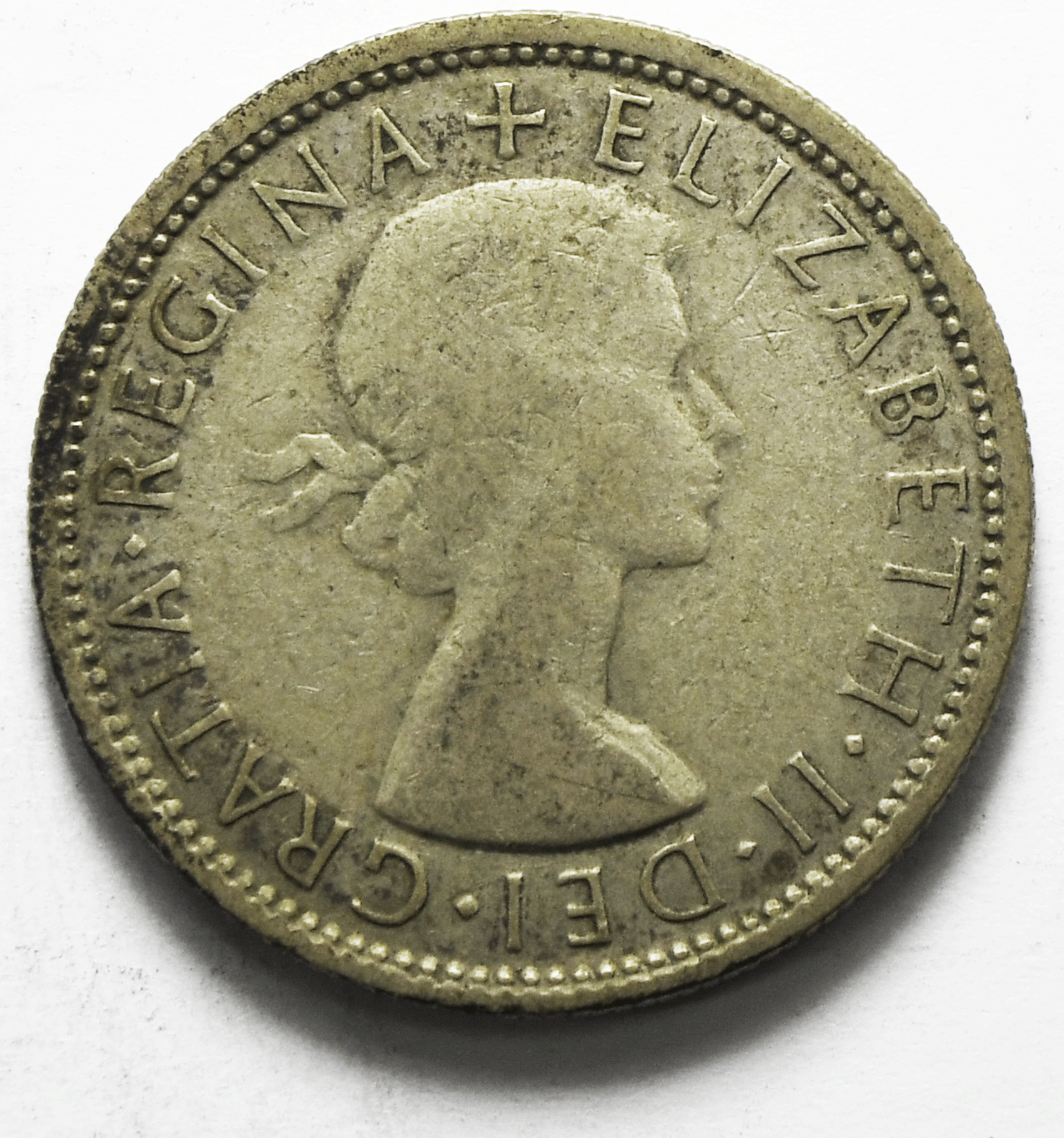 1953 Australia Florin Silver Coin KM# 54