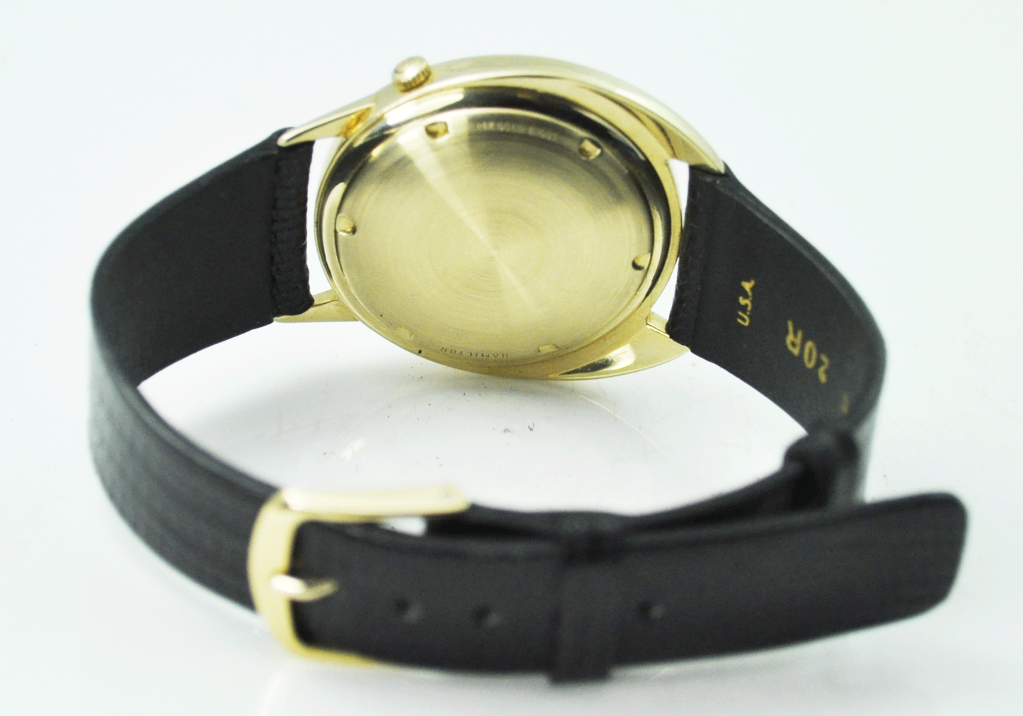 1950's Mens 14k Solid Yellow Gold Hamilton Electric Spectra 500 Spiral Dial 35mm