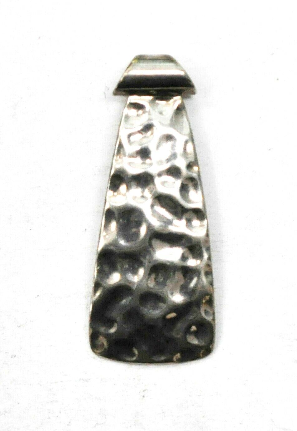 Sterling Silver Silpada N1592 Tie Hammered Slider Pendant 33mm