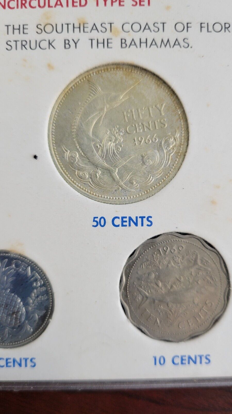 Bahamas 7 Coin Mint Set in Original Packaging Type Set 1966, 1969, 1976, 1978