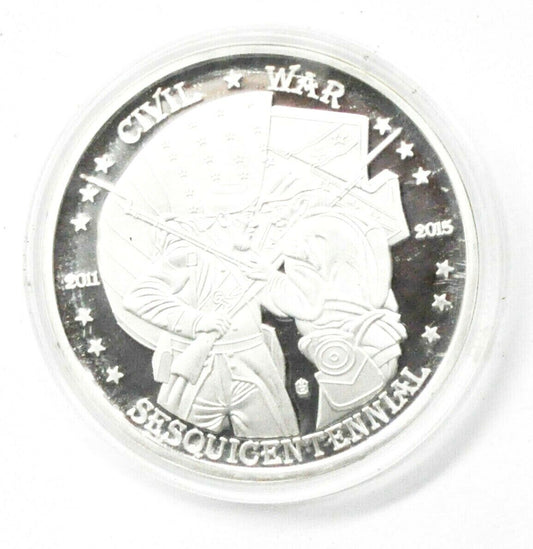 Civil War Flags Grant & Lee Sesquicentennial 51mm Proof Medal Our Heroes