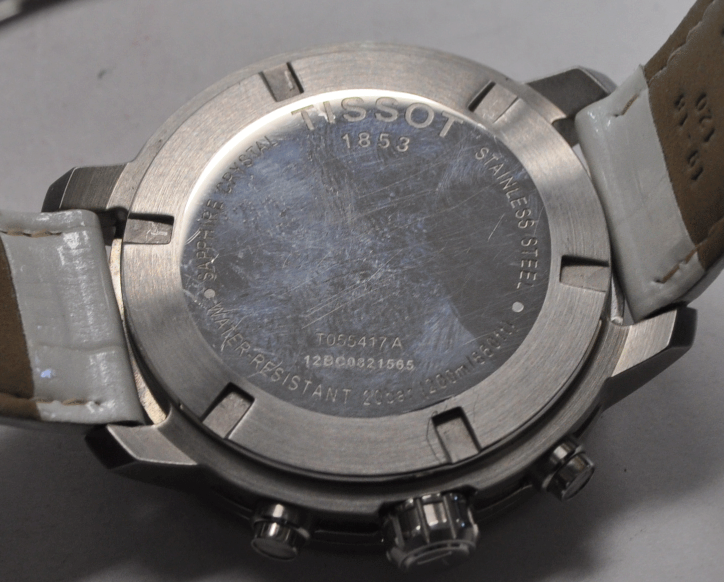 Tissot White Dial Chronograph T055417A Chronograph w Box & Papers 42mm