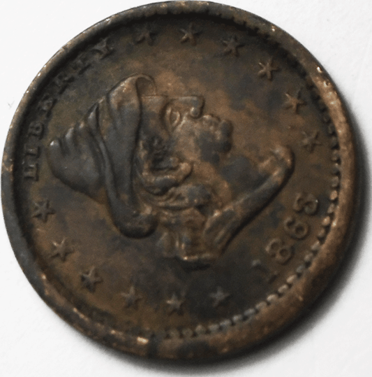 1863 Our Army Patriotic Civil War Token 90 Degree Rotated Die