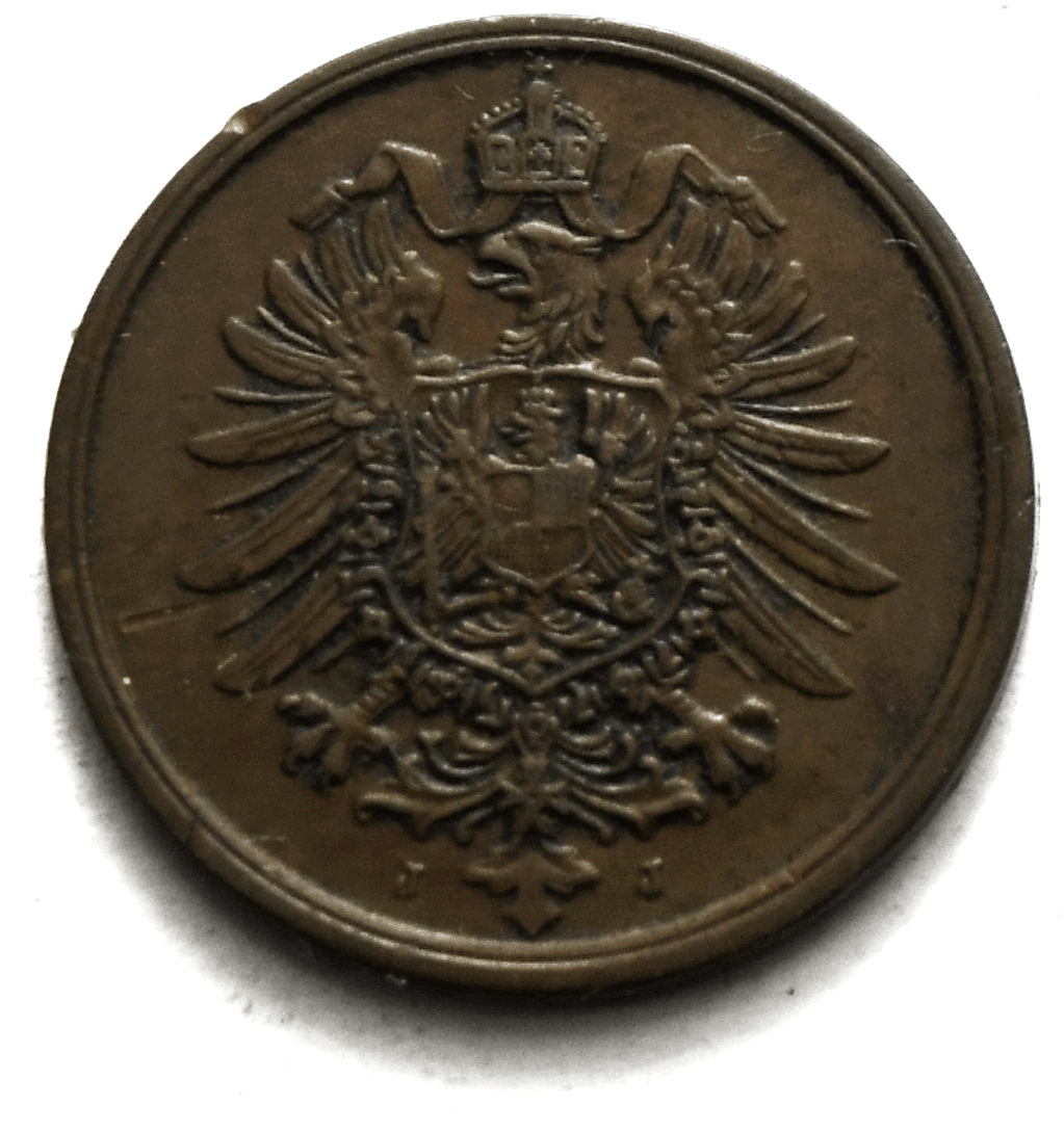 1875 J Germany Empire 2 Pfennig KM# 2
