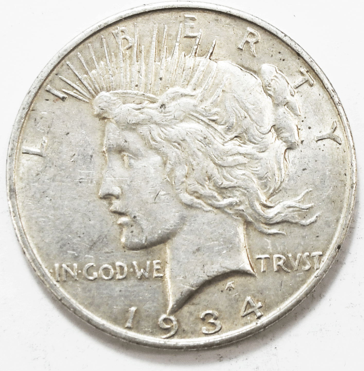 1934 D $1 Peace Silver One Dollar US Denver