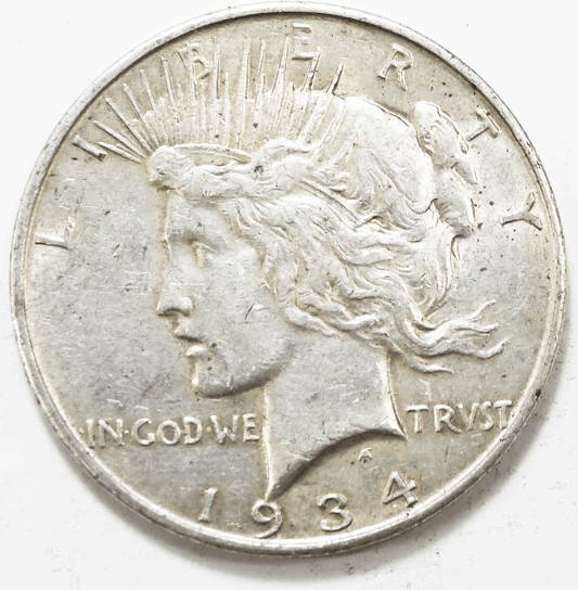 1934 D $1 Peace Silver One Dollar US Denver