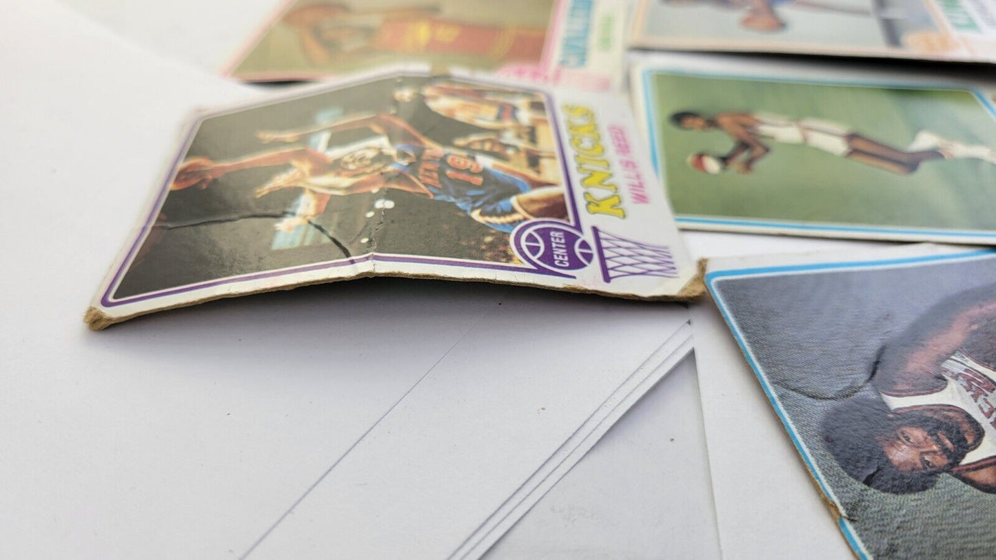 1970s Topps Basketball Lot of 10 Cards Williams, Rule, Smith, Moore, Reed, Love