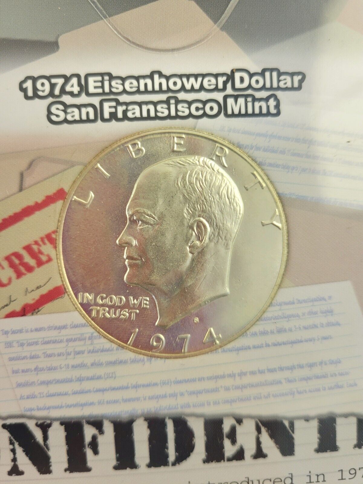 1974-S Eisenhower Dollar 40% Silver Uncirculated  Never Released for Circulation