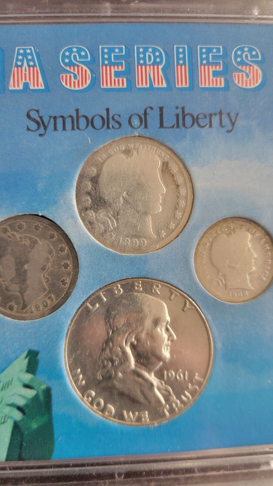 THE AMERICANA SERIES COIN SET Symbols Of Liberty Half, Quarter,  Dime,  Nickel