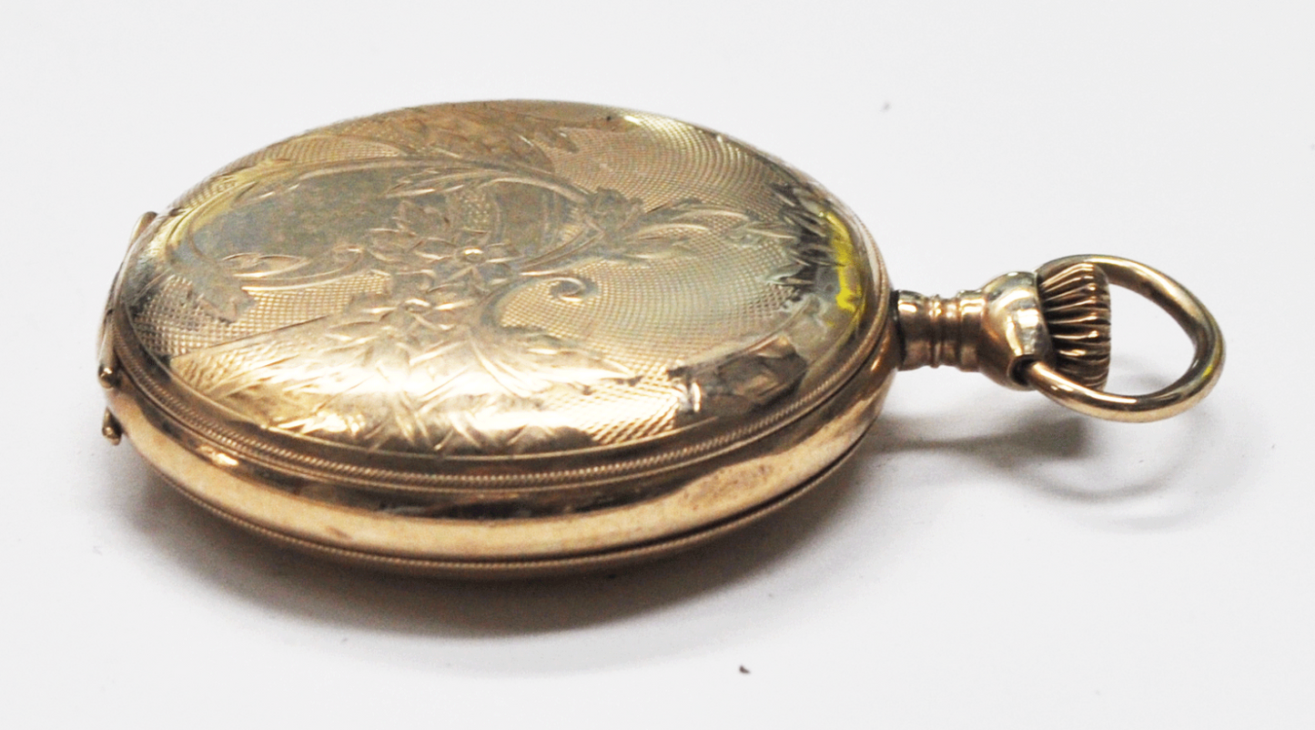 1900 New York Standard Gold Filled GF Hunters Case Sz 6 LS Grade 44 Not Running
