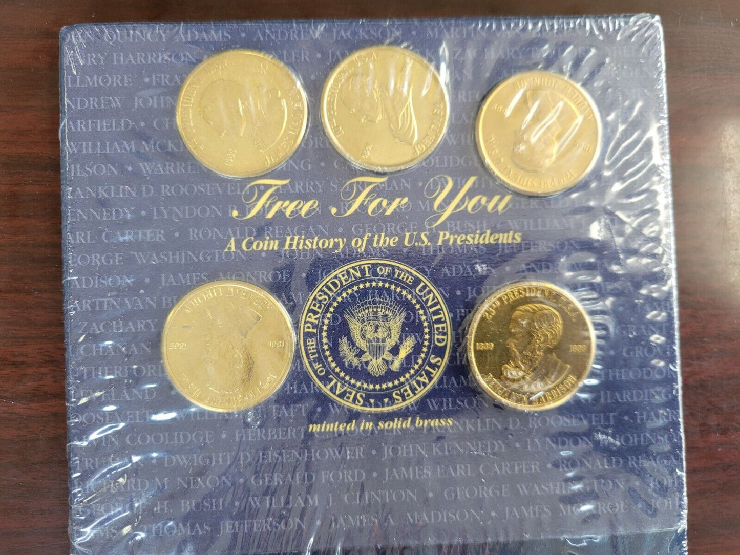 Readers Digest 1997 - Solid Brass Presidential Coins + Book Sealed
