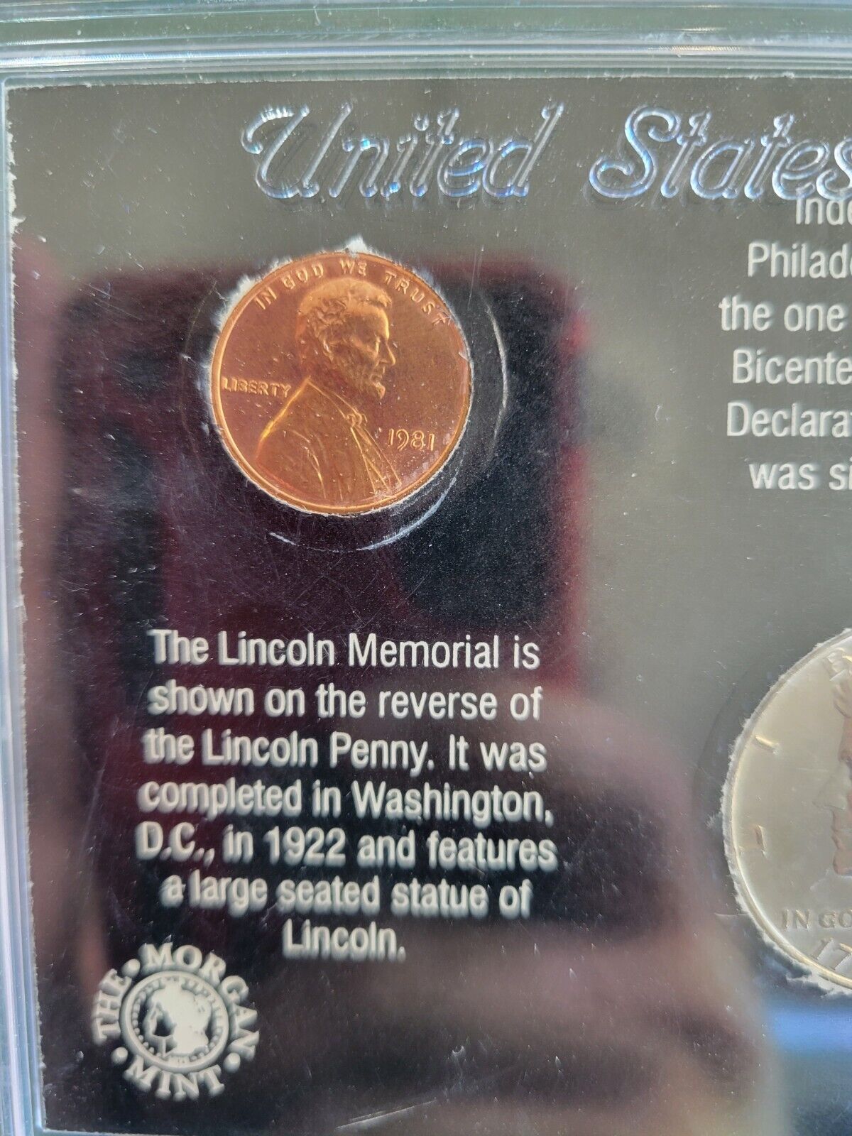 US Monument Coin Collection Lincoln Memorial, Independence Hall, Monticello 3pc