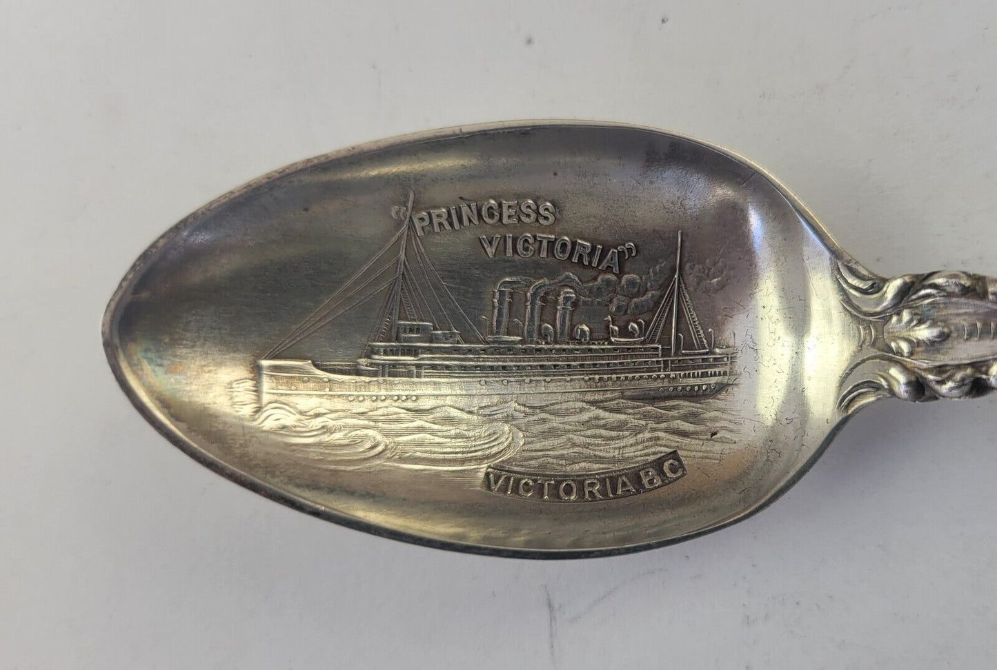 Princess Victoria Ship Victoria BC Canada 5 1/2" Sterling Souvenir Spoon .66oz.