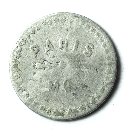 Paris Missouri Aluminum 2-1/2c Trade Token 24mm