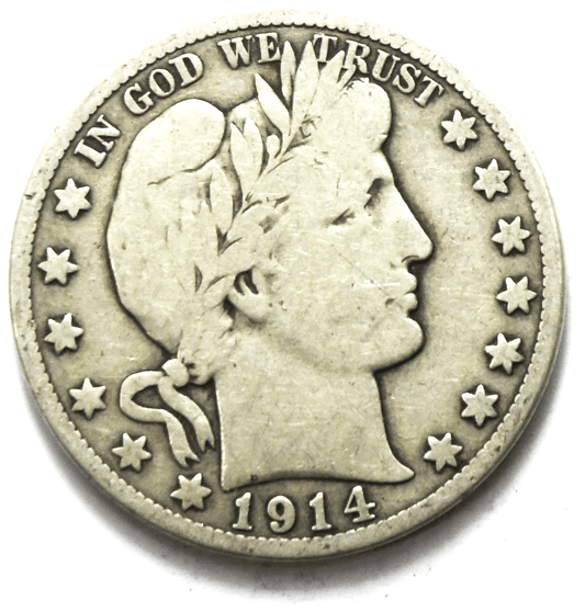 1914 S 50c Barber Silver Half Dollar Fifty Cents US San Francisco