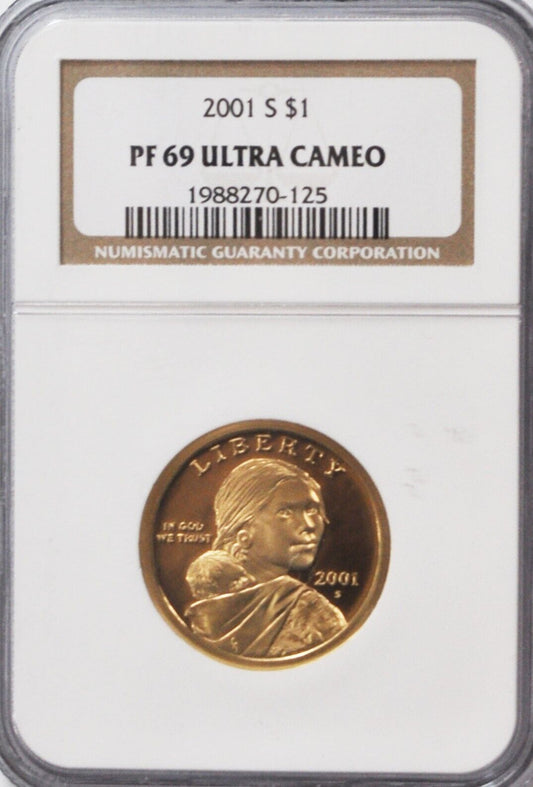 2001 $1 Sacagawea Native American Proof Dollar NGC PF69 Ultra Cameo