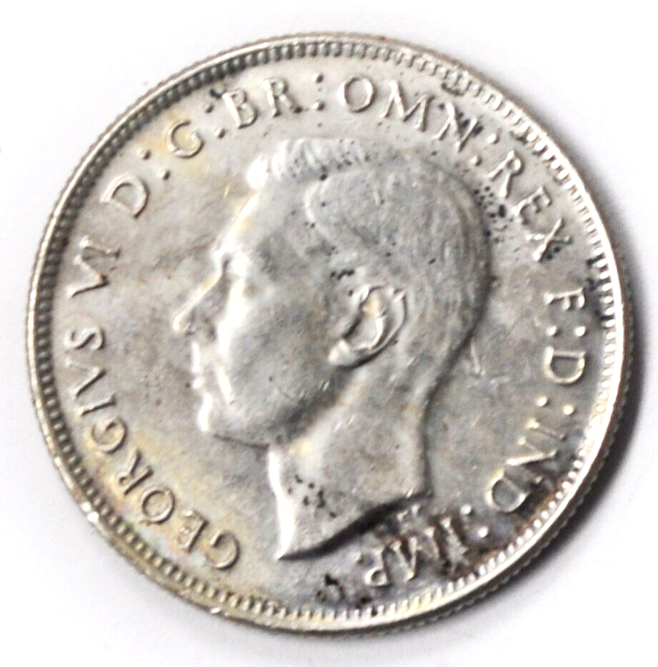 1943 Australia Florin Silver Coin KM# 40