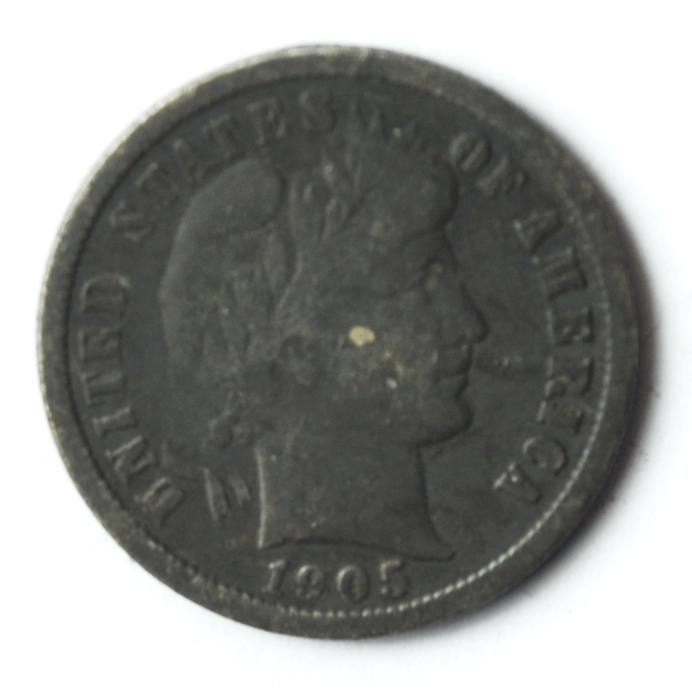 1905 O 10c Barber Silver Ten Cents Dime US New Orleans