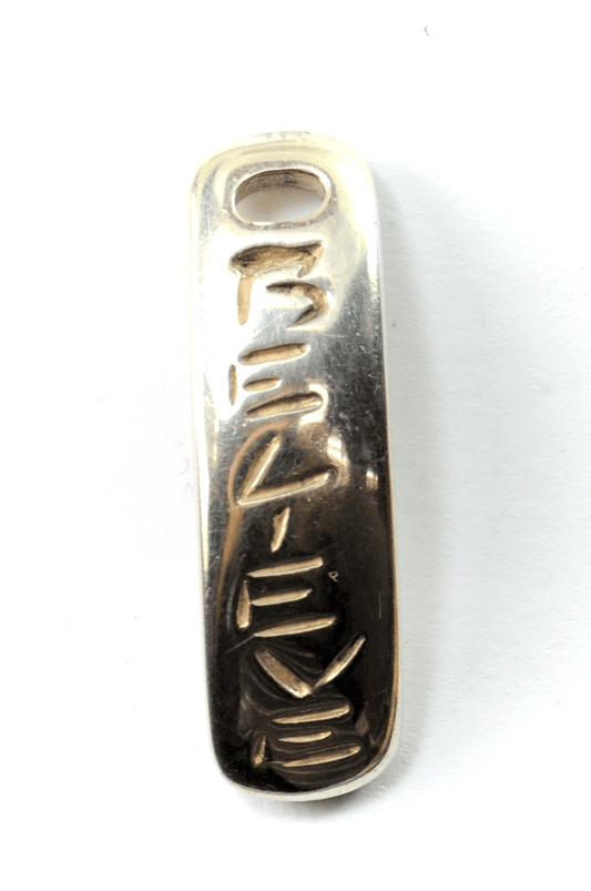 Sterling Silver Robert Lee Morris RLM Studio Bar Believe Pendant 11mm x 37mm