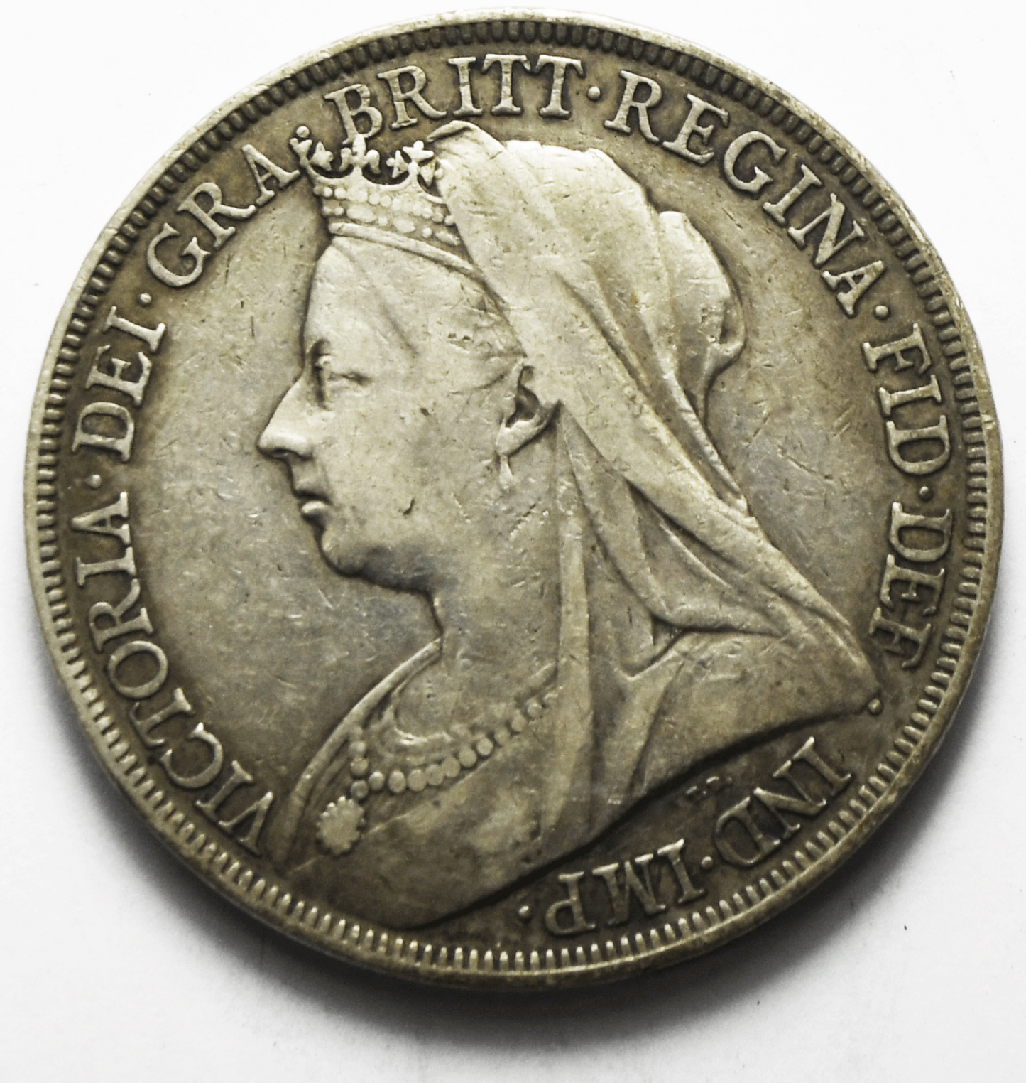 1898 LXII Great Britain Crown Silver Coin KM# 765 Low Mintage