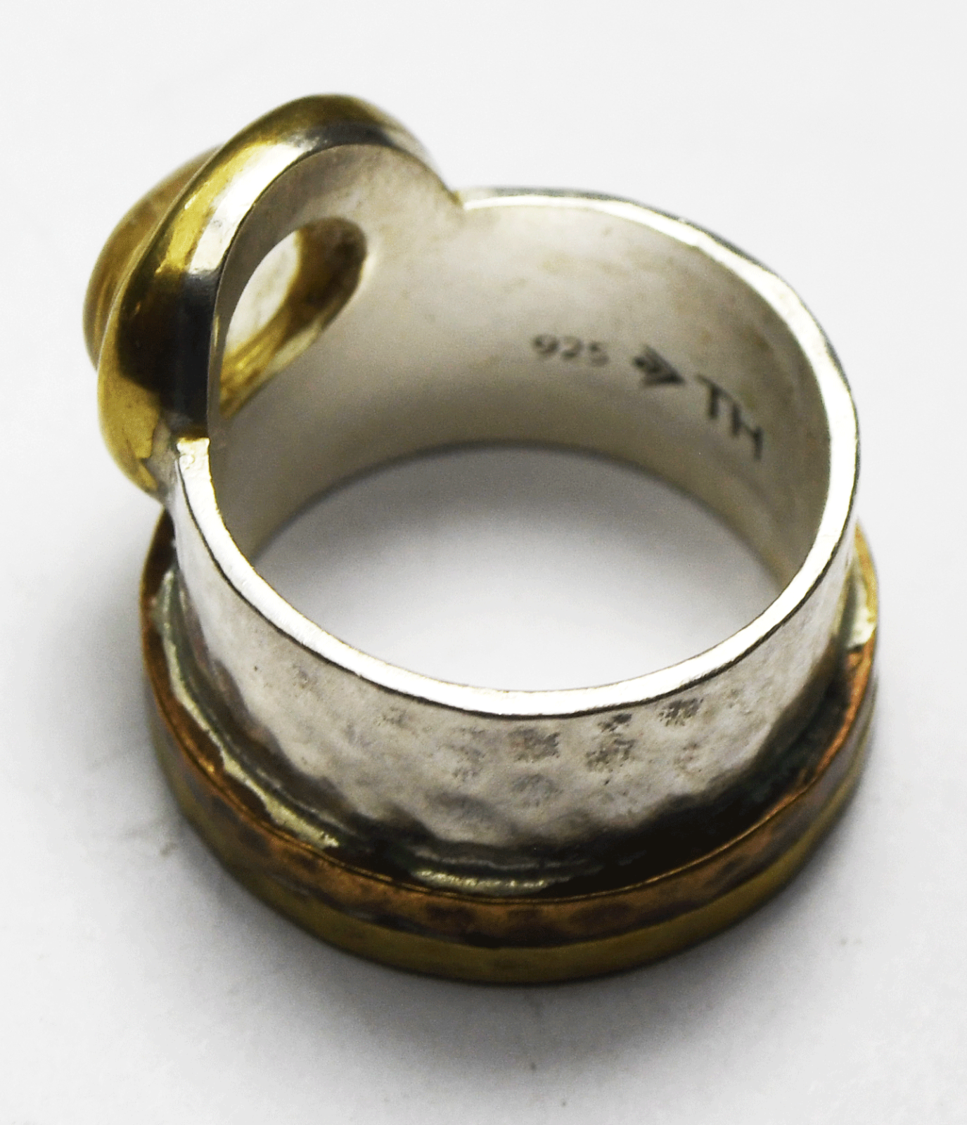 Sterling Silpada Metallic Mix R3364 Citrine Ring Copper 3-Tone 16mm Size 7