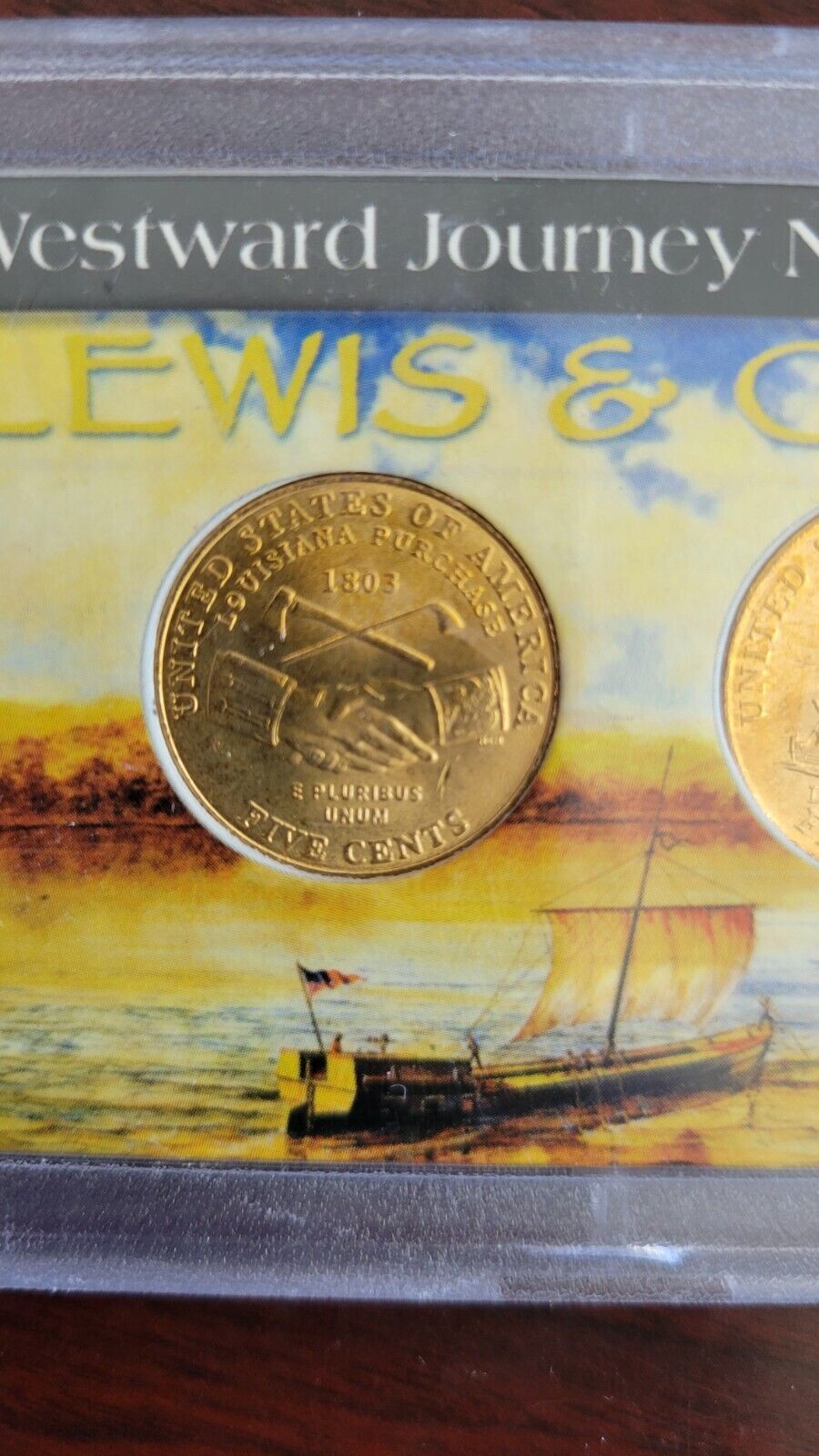 2004 Whitman Westward Journey Nickel Series Set Nickels Lewis & Clark Gold Tone