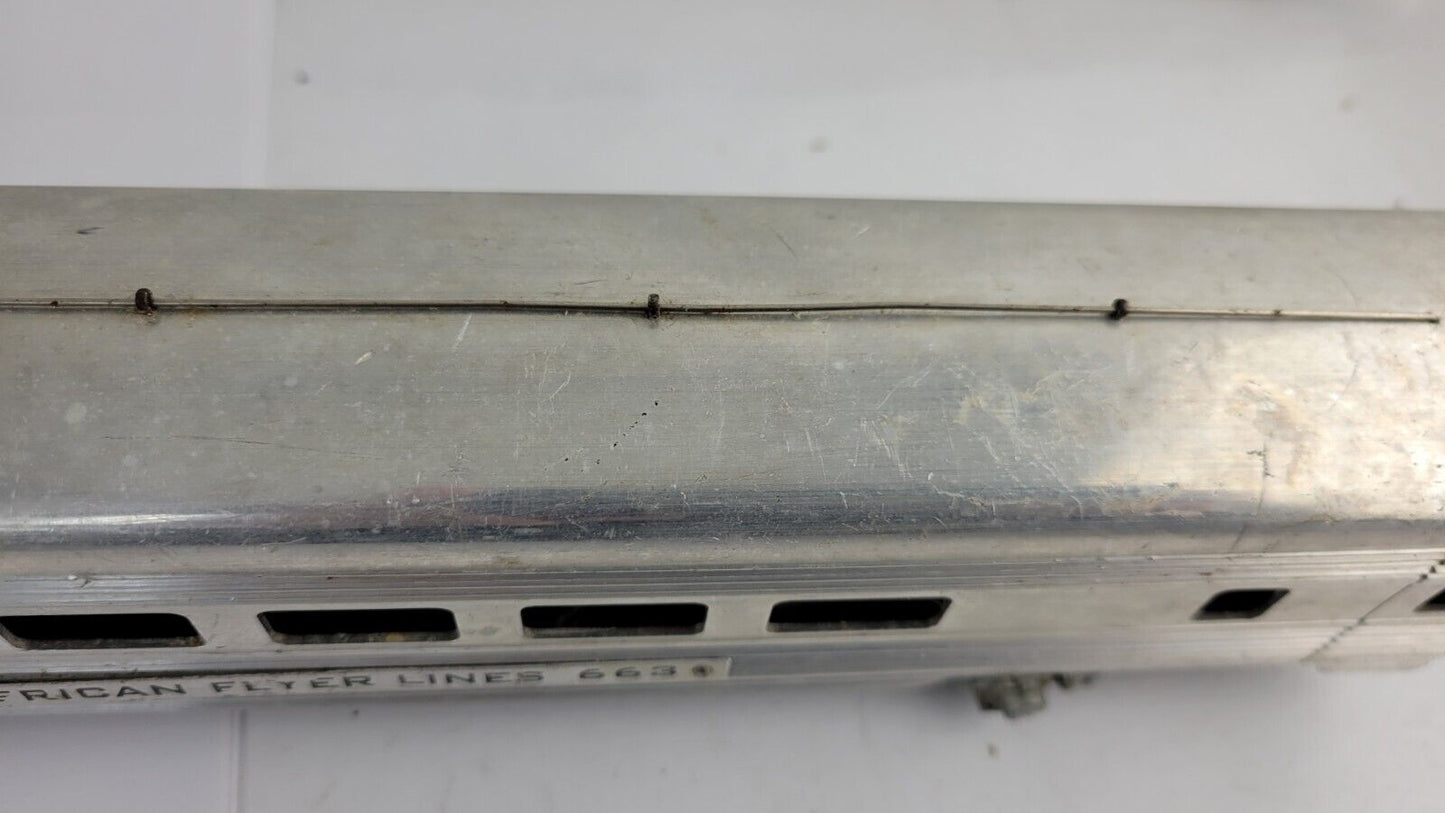 American Flyer 663 Aluminum Streamline Observation Passenger S-Gauge 1950s