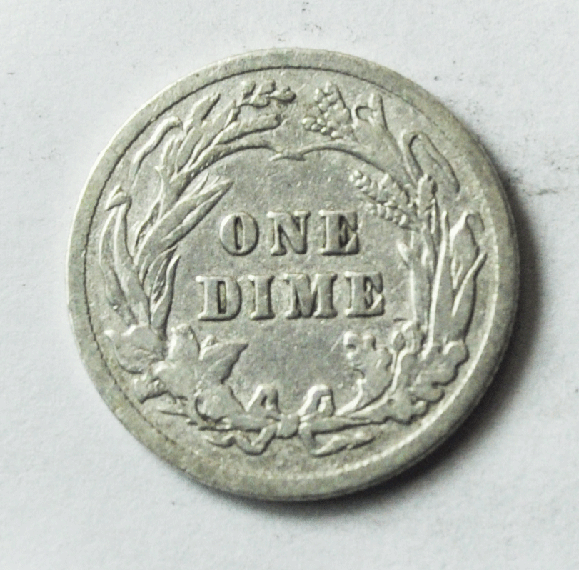 1907 10c Barber Silver Dime Ten Cents Philadelphia Rare