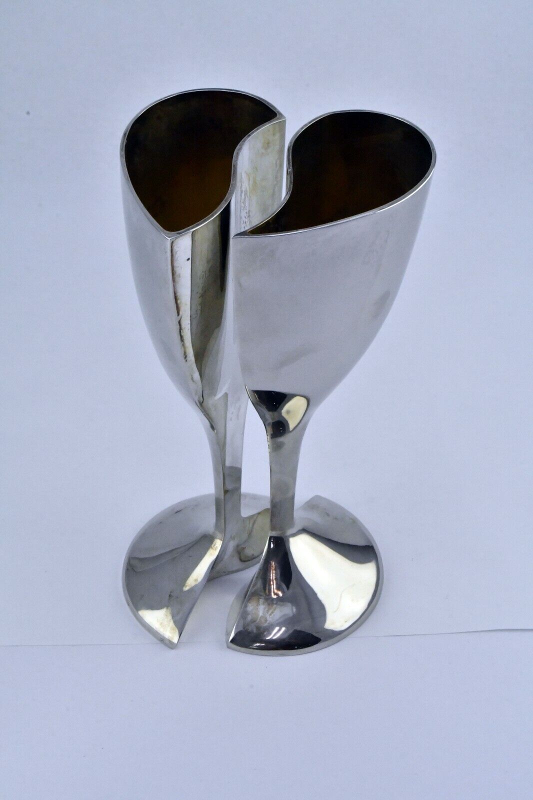 Lenox Kirk Stieff Silver Plated Toasting Wedding Collection Champagne Flutes
