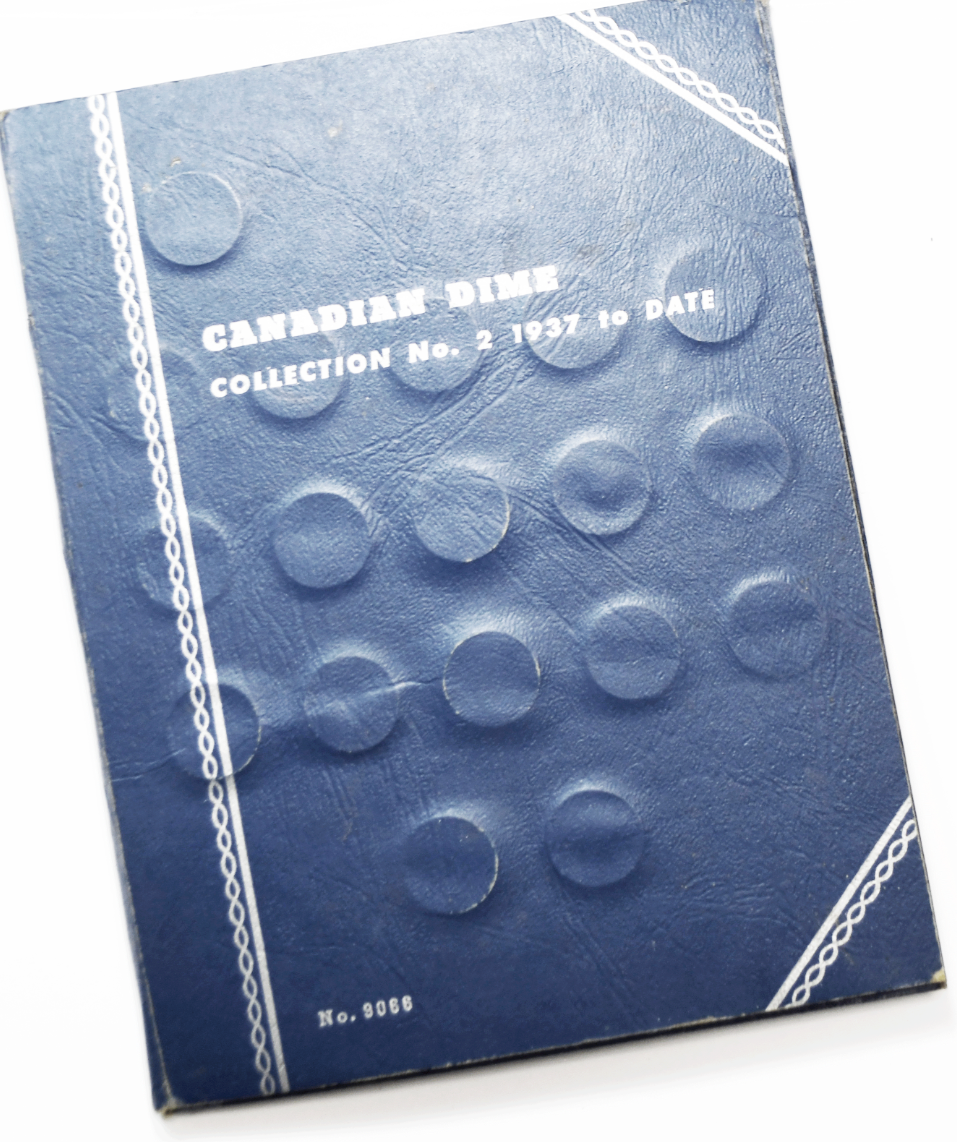 1937-68 Canada Silver Ten Cents Dime Set in Book 36 No Duplicated