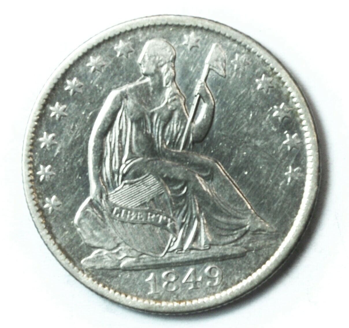 1849 O 50c Seated Liberty Silver Half Dollar Fifty Cents New Orleans XF