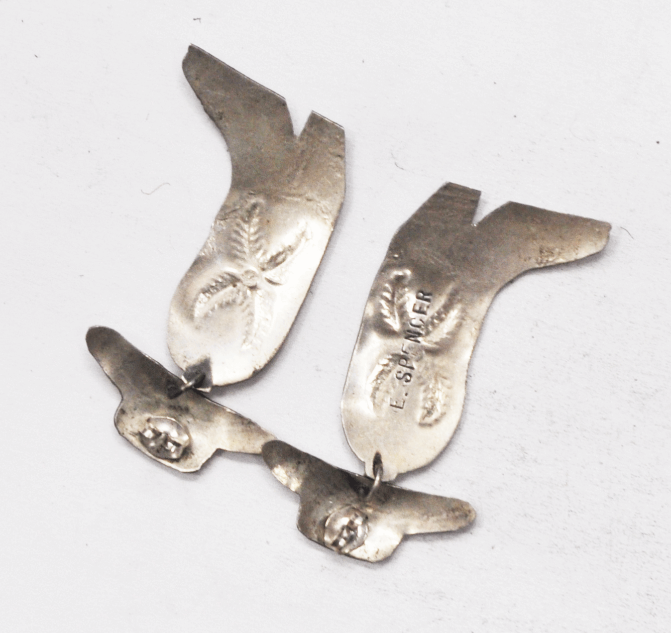 Sterling Silver Gary Spencer Cowboy Boot Hat Dangle Earrings 45mm x 26mm