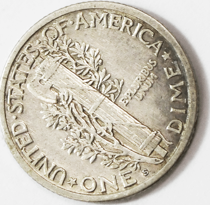 1920 S 10c Mercury Silver Dime Rare Ten Cents San Francisco